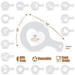 Zulay Kitchen 16-Piece Latte Art Stencil Set