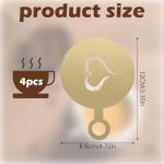 Gold Stainless Coffee Stencils for Latte Art