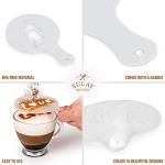 Zulay Kitchen 16-Piece Latte Art Stencil Set