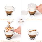 Zulay Kitchen 16-Piece Latte Art Stencil Set