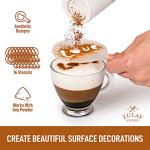 Zulay Kitchen 16-Piece Latte Art Stencil Set