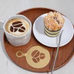 Gold Stainless Coffee Stencils for Latte Art