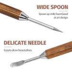 Stainless Steel Latte Art Pen with Wood Handle