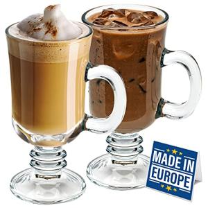 Irish Coffee Glass Mugs Set of 2 7.75 oz