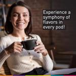 Organic Café Romano Espresso Pods for Nespresso 100 Pack