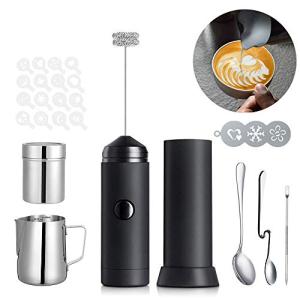Electric Handheld Milk Frother Art Set
