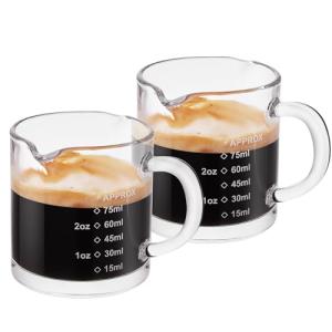 Ackers Espresso Cup and Milk Frothing Pitcher Set