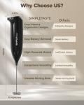 SimpleTaste Handheld Battery Milk Frother - Black