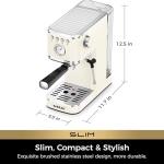 CHULUX Slim Espresso Machine with Milk Frother