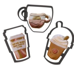 Coffee Cup Cookie Cutters – 3 Pack Set