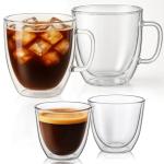 Clear Insulated Double Wall Coffee Mug Set