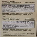 Cafe Plus Coffee Syrups: Hazelnut, Caramel, Amaretto, Vanilla