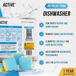 ACTIVE Washing Machine And Dishwasher Cleaning Tablets Bundle - Includes 12 Month Supply Dishwasher Cleaner Deodorizer & Washing Machine Descaler Deep Cleaning Tablets - 48 Tablet Set