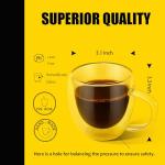 Set of 2 Double Wall Espresso Glass Cups