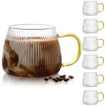 AVLA 6 Pack 16 OZ Clear Coffee Mugs