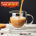 Double Wall Insulated Coffee Glasses - Set of 4