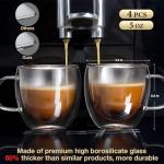 Double Wall Insulated Coffee Glasses - Set of 4