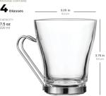 Bormioli Rocco Oslo Cappuccino Glass Cups Set of 4