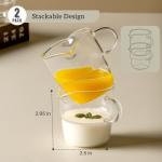 Set of 2 Stackable 6 OZ Espresso Cups