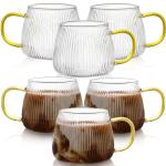 AVLA 6 Pack 16 OZ Clear Coffee Mugs