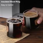 PARACITY Set of 2 Espresso Cups with Wooden Ring