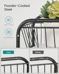 SONGMICS Set of 2 Cupboard Organiser, 2-Tier Under Sink Storage Organiser with Sliding Basket Drawers, Stackable Cabinet Organiser for Kitchen, Bathroom, Ink Black KCS017B02V1