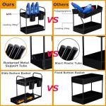 GEMWON Under Sink Storage Kitchen Organiser, 2 Tier Sliding Kitchen Storage Under Sink shelf, Multi-Purpose Organisation for Bathroom, Bottom Slide Out Basket Black