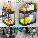 PurKeep 2 Tier Under Sink Storage Organiser Set