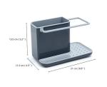 Joseph Joseph Caddy Kitchen Sink Area Organiser with Sponge Holder and Cloth Hanger - Grey