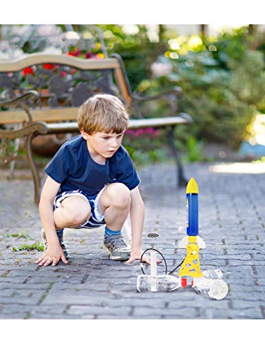 PLAYSTEAM Water Rocket Launcher Kit- with Rocket Tail, Body and Pump DIY Rocket Science Experiment Kit- Space STEM Outdoor Toys Gift for Kids & Teens, Boys & Girls