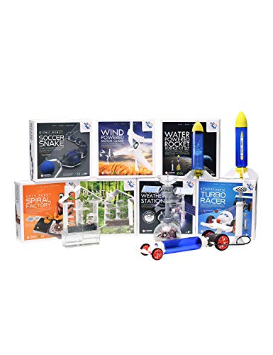 PLAYSTEAM Water Rocket Launcher Kit- with Rocket Tail, Body and Pump DIY Rocket Science Experiment Kit- Space STEM Outdoor Toys Gift for Kids & Teens, Boys & Girls