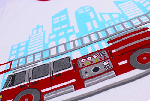 ZEBZOO Boys Pajamas Underwear 5 Pieces Set Cars Toddler Briefs Long Sleeve Sleepwear Shorts 100% Cotton PJ for Toddler Size 10