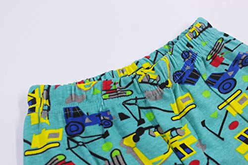 Boys' Little Kid 5-Piece Cotton Pajama & Underwear Set for 2-12 Years Long Sleeve Short Sleeve Sleepwear & Briefs