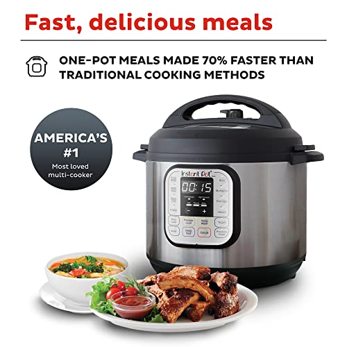 Instant Pot Duo 7-in-1 Electric Pressure Cooker, Slow Cooker, Rice Cooker, Steamer, Saute, Yogurt Maker, and Warmer, 6 Quart, 14 One-Touch Programs