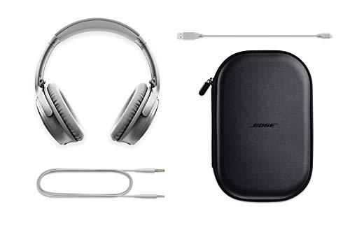 Bose QuietComfort 35 II Noise Cancelling Bluetooth Headphonesâ Wireless, Over Ear Headphones with Built in Microphone and Alexa Voice Control, Silver
