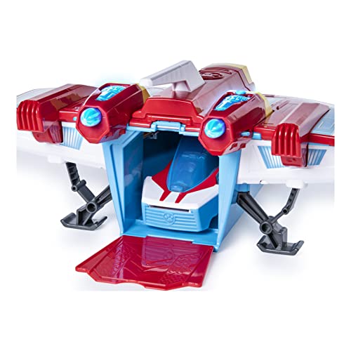 Paw Patrol, Super Paws, 2-in-1 Transforming Mighty Pups Jet Command Center with Lights and Sounds