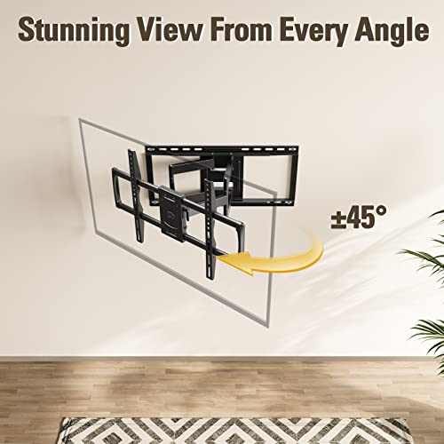 Mounting Dream UL Listed TV Wall Mount Bracket for Most 42-90 Inch TVs, Full Motion TV Mount with Articulating Arms, Max VESA 600x400mm and 132 lbs, Fits 16", 18", 24" Studs, MD2298