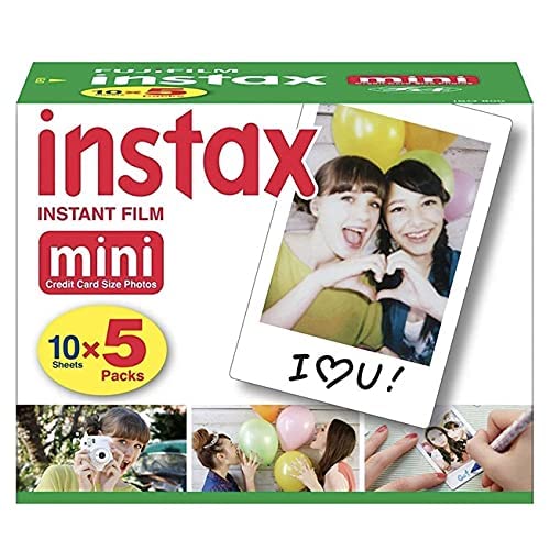 Fujifilm Instax Mini Instant Film, 10 Sheets?5 Pack(Total 50 Shoots)