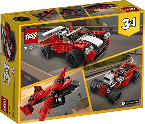 LEGO Creator 3in1 Sports Car Toy 31100 Building Kit, New 2020 (134 Pieces)