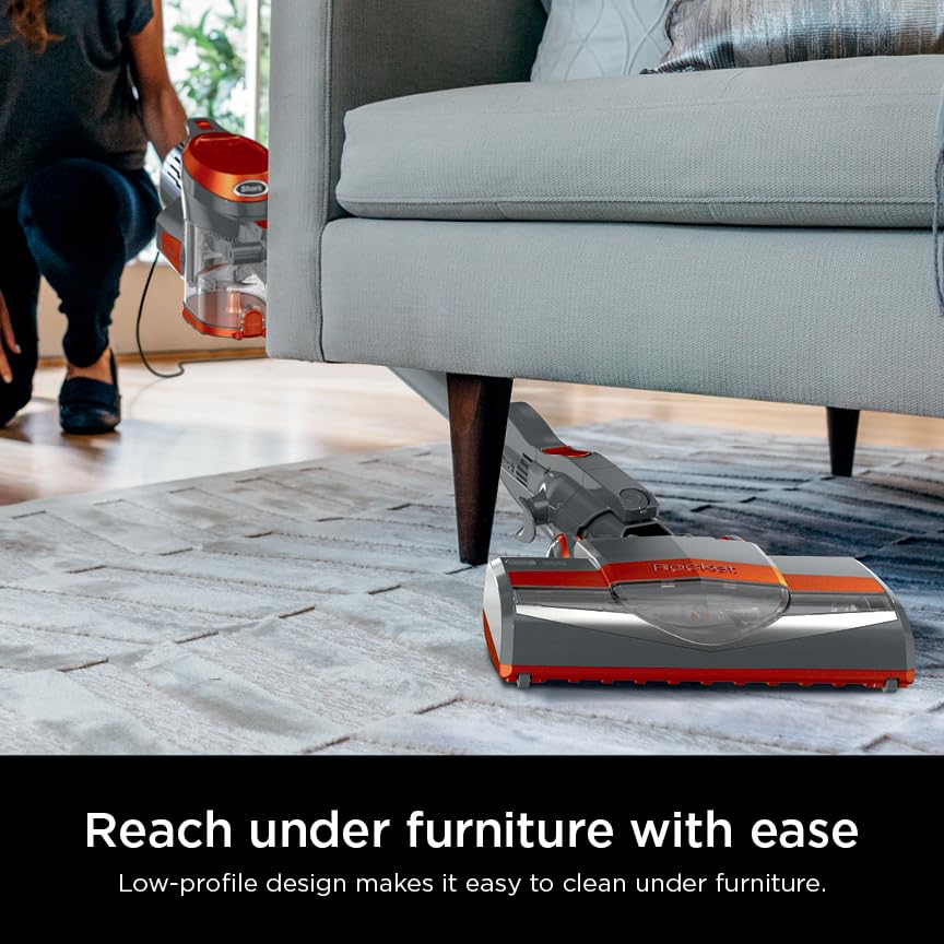 Shark Rocket Ultra-Light Corded Bagless Vacuum for Carpet and Hard Floor Cleaning with Swivel Steering and Car Detail Set (HV302), Gray/Orange
