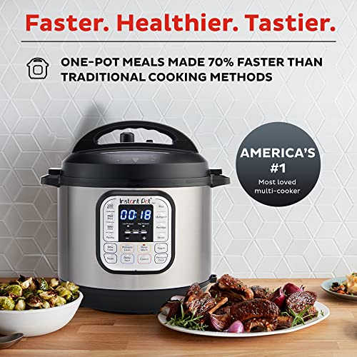 Instant Pot Duo 7-in-1 Electric Pressure Cooker, Slow Cooker, Rice Cooker, Steamer, Sauté, Yogurt Maker, Warmer & Sterilizer, Includes Free App with over 1900 Recipes, Stainless Steel, 3 Quart