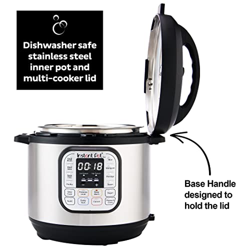 Instant Pot Duo 7-in-1 Electric Pressure Cooker, Slow Cooker, Rice Cooker, Steamer, Sauté, Yogurt Maker, Warmer & Sterilizer, Includes Free App with over 1900 Recipes, Stainless Steel, 3 Quart