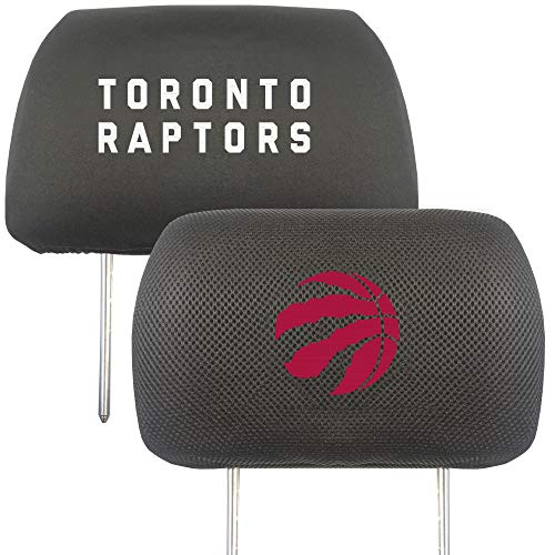 FANMATS 25121 Toronto Raptors Embroidered Head Rest Cover Set - 2 Pieces