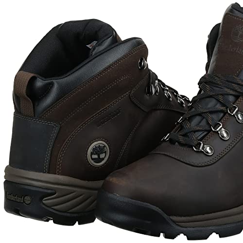Timberland Men's Flume Mid Waterproof Hiking Boot, Dark Brown, 9.5