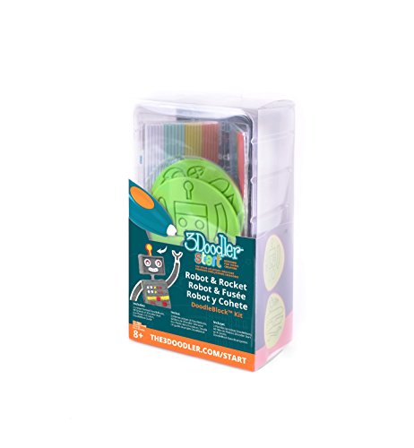 Robot+Rocket Doodleblock Kit with Refill Filaments - 3Doodler