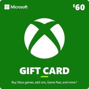 $60 Xbox Gift Card [Digital Code]