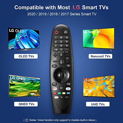 LG Smart TV Remote with Voice Control & Hotkeys
