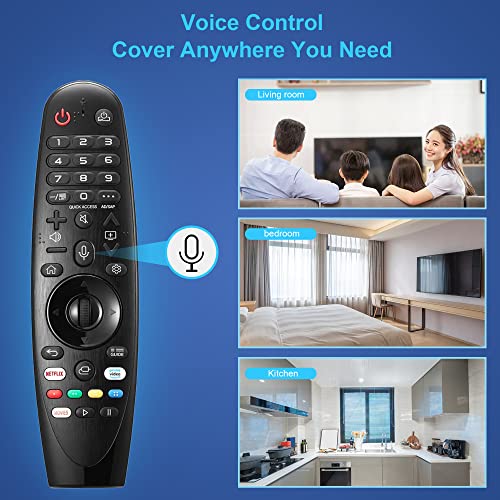 LG Smart TV Remote with Voice Control & Hotkeys