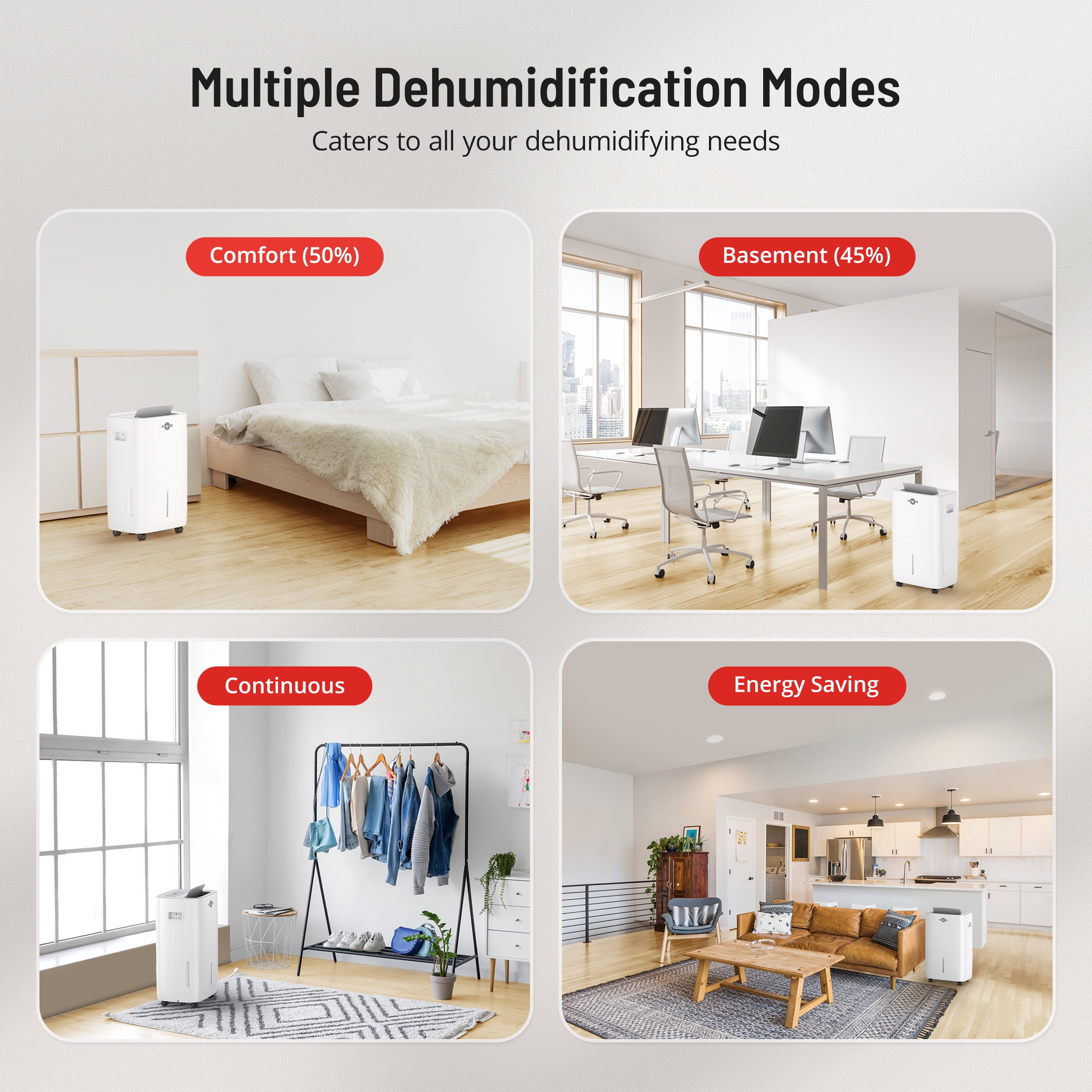 Smart Dehumidifier with Built-In Pump - 50 Pint