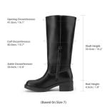 DREAM PAIRS Women's Square Toe Knee High Boots